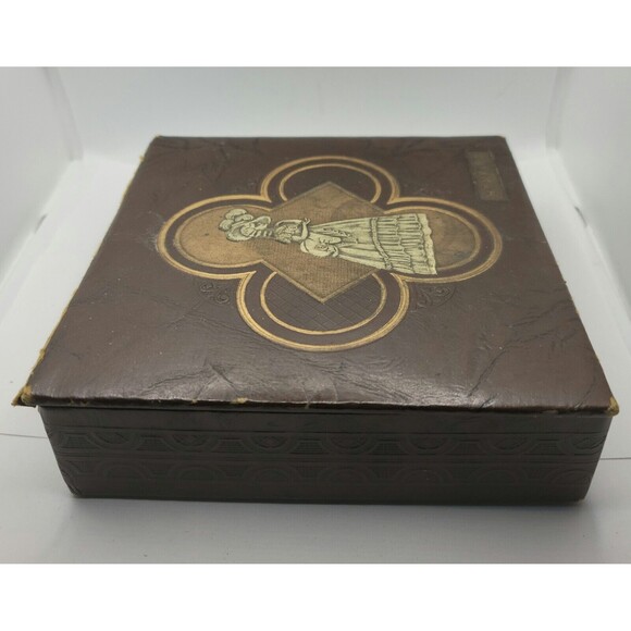 Vintage Antique Early 1900's Pyrography Hanky Vanity Storage GloveBox - Picture 5 of 11